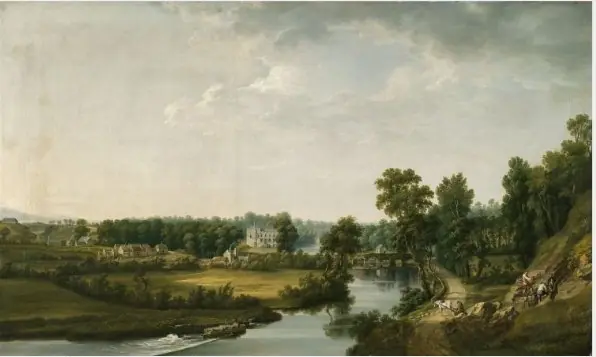 Lucan House and Demesne with Figures Quarrying Stone, County Dublin