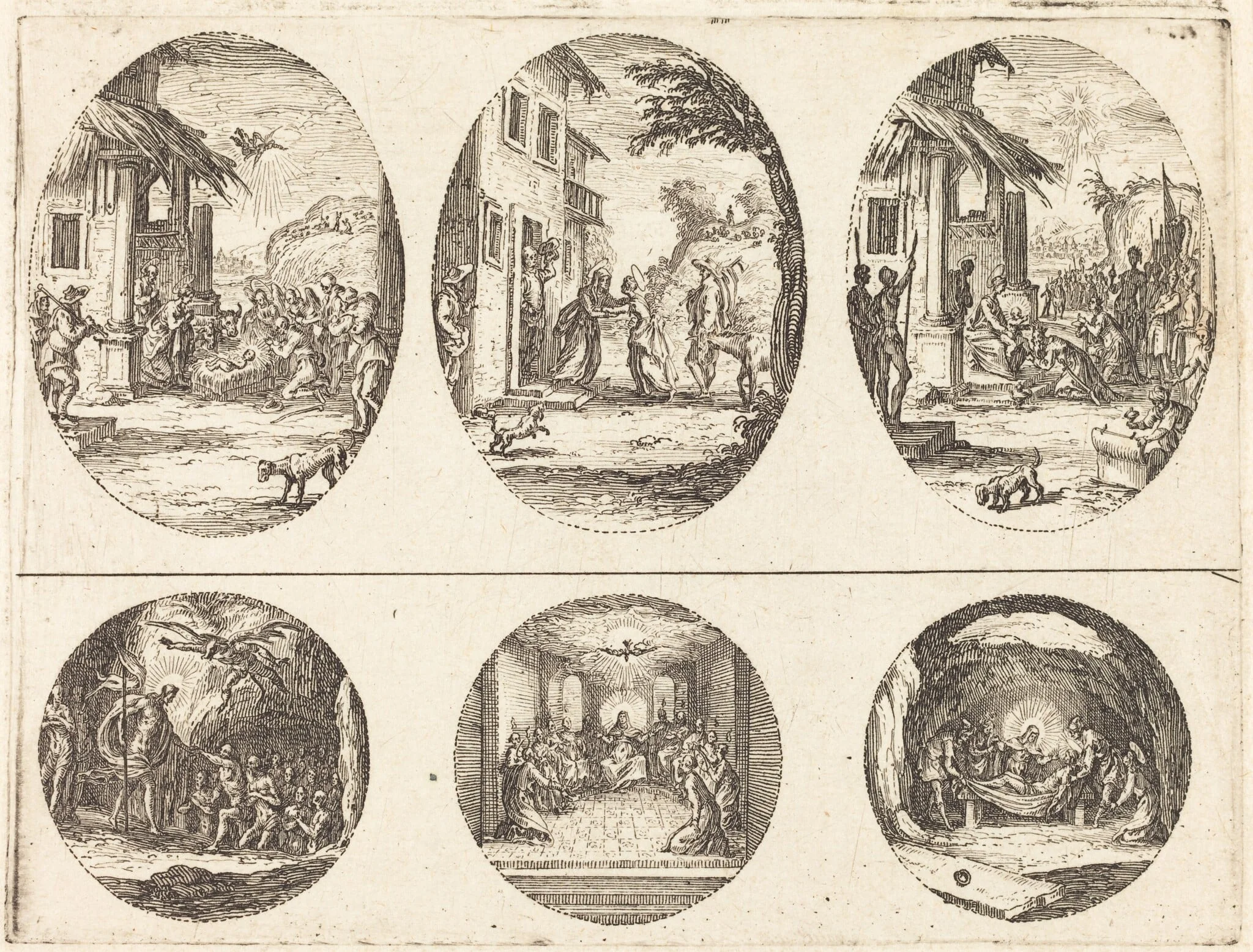 Mysteries of the Passion, by Jacques Callot, ink, 1631