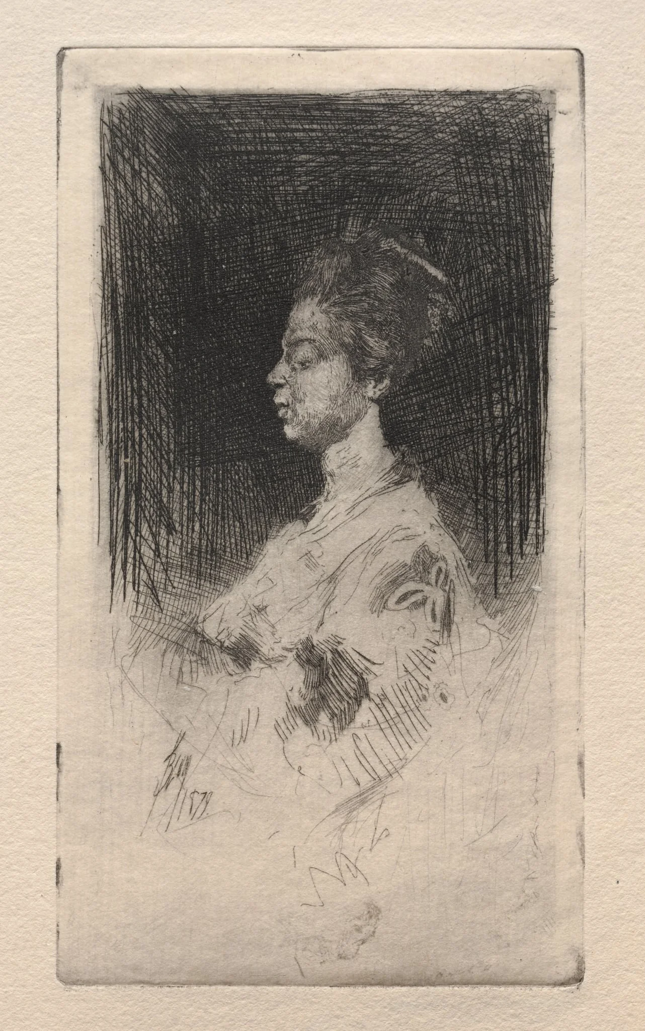 Profile Head of a Japanese Girl, by Robert Frederick Blum, 1879