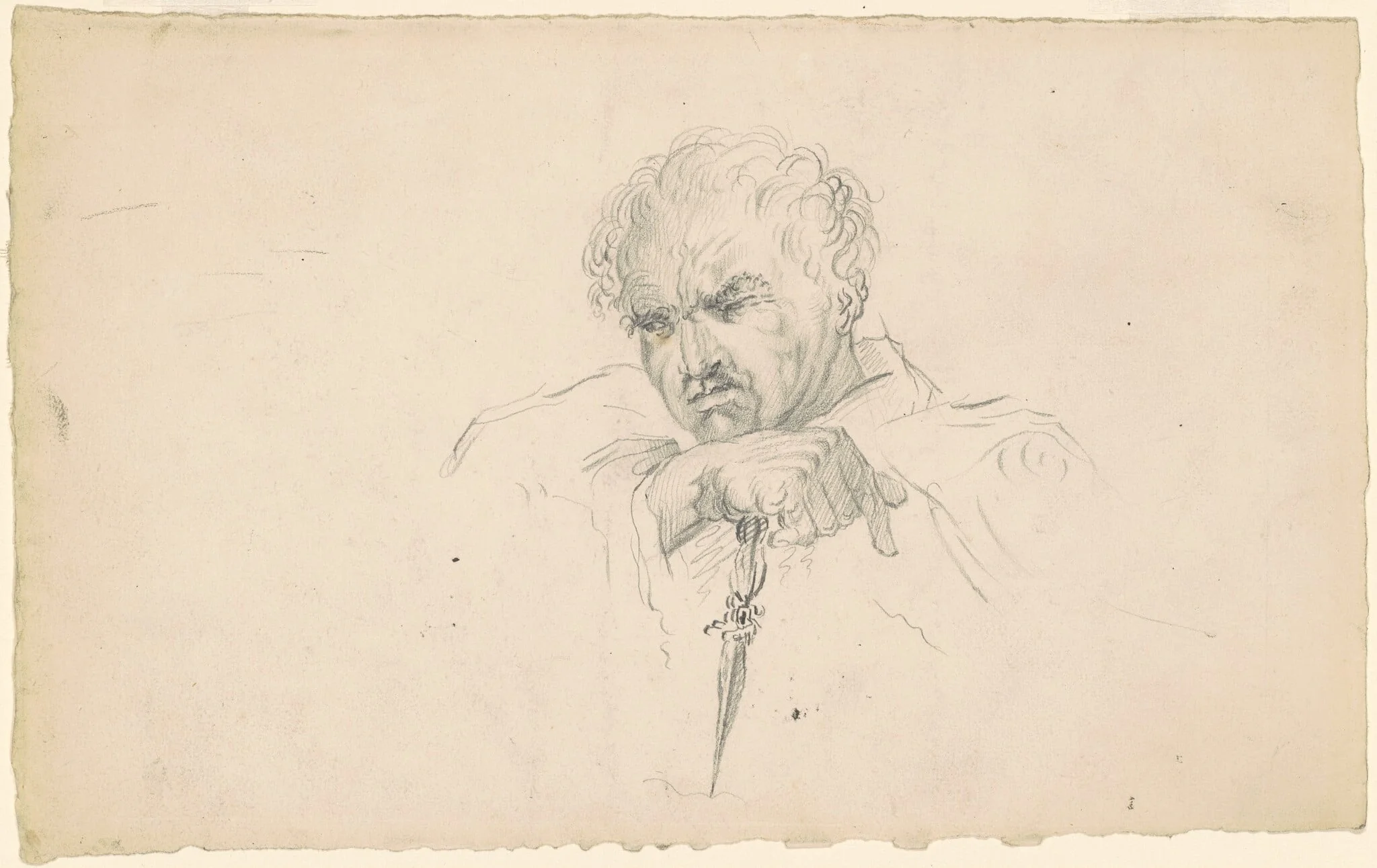 Revenge, by James Goodwyn Clonney, graphite, 1840