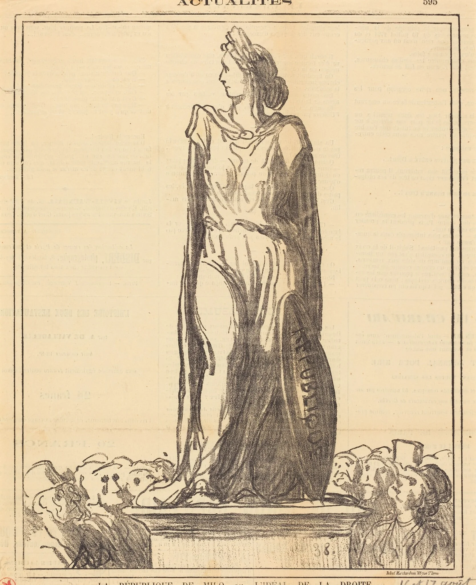 La république de Milo..., by Honoré Daumier, 1871