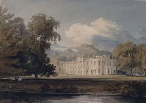 Castellated mansion in a park