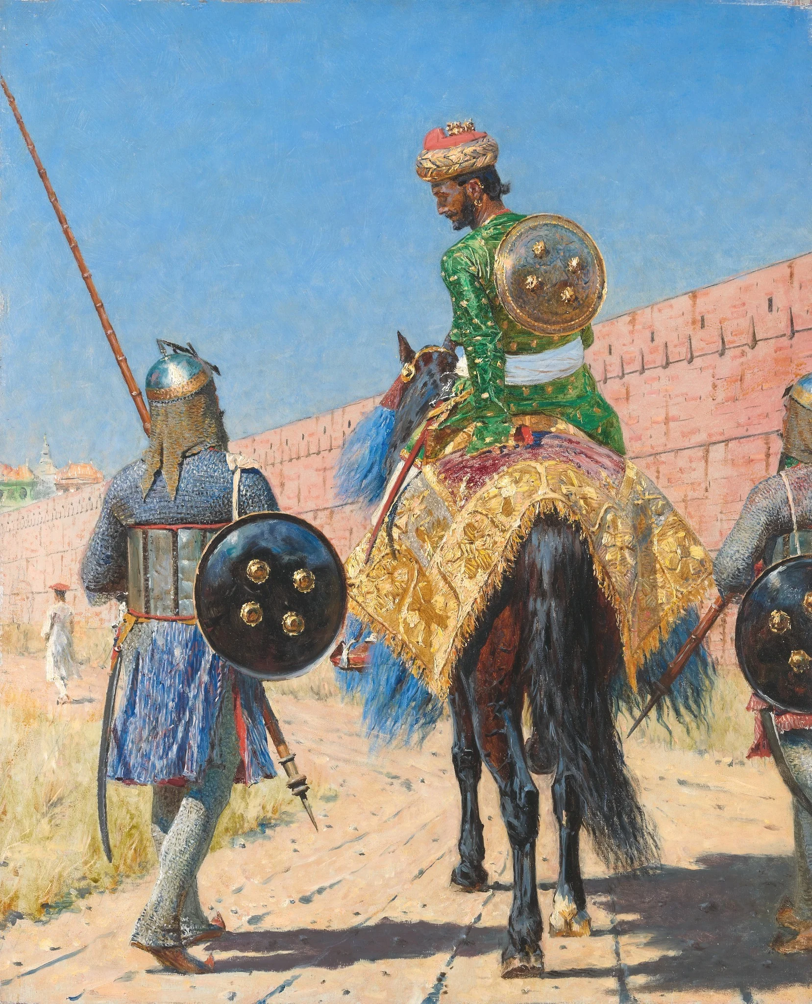 Mounted Warrior in Jaipur, by Vasily Vereshchagin, oil, 1891
