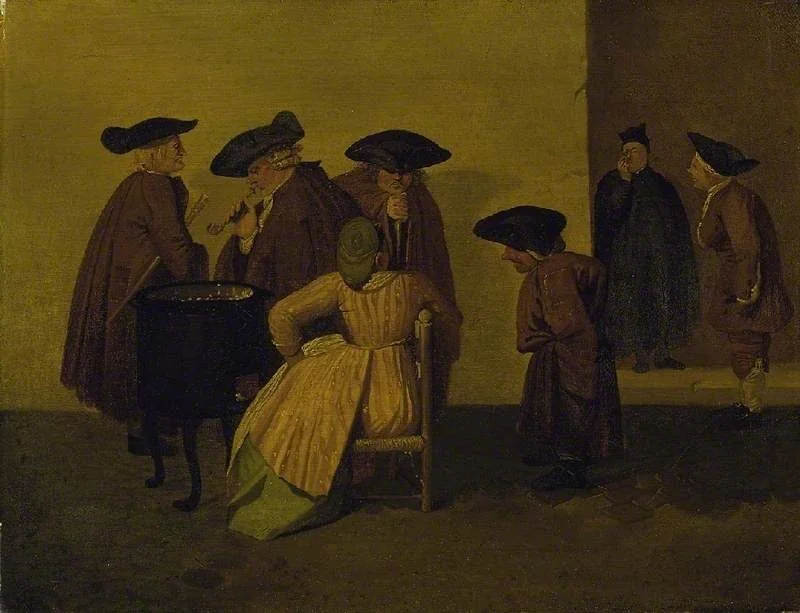 Interior of an Italian coffee-house, by Thomas Patch, oil, 1751