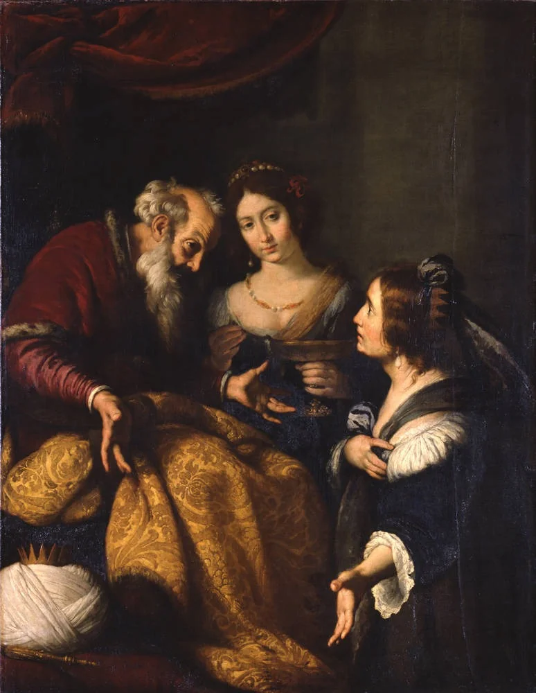 Bathseba before David, by Bernardo Strozzi, oil, 1630