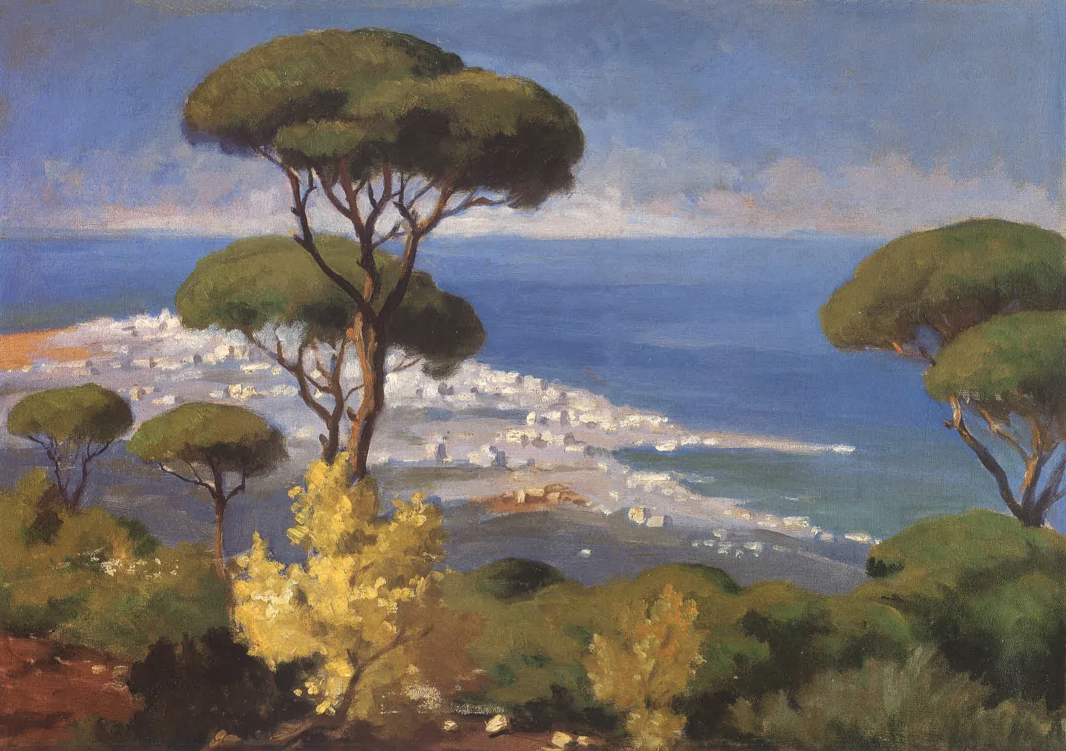 A View of Beirut, by Moustafa Farroukh, oil, 1939