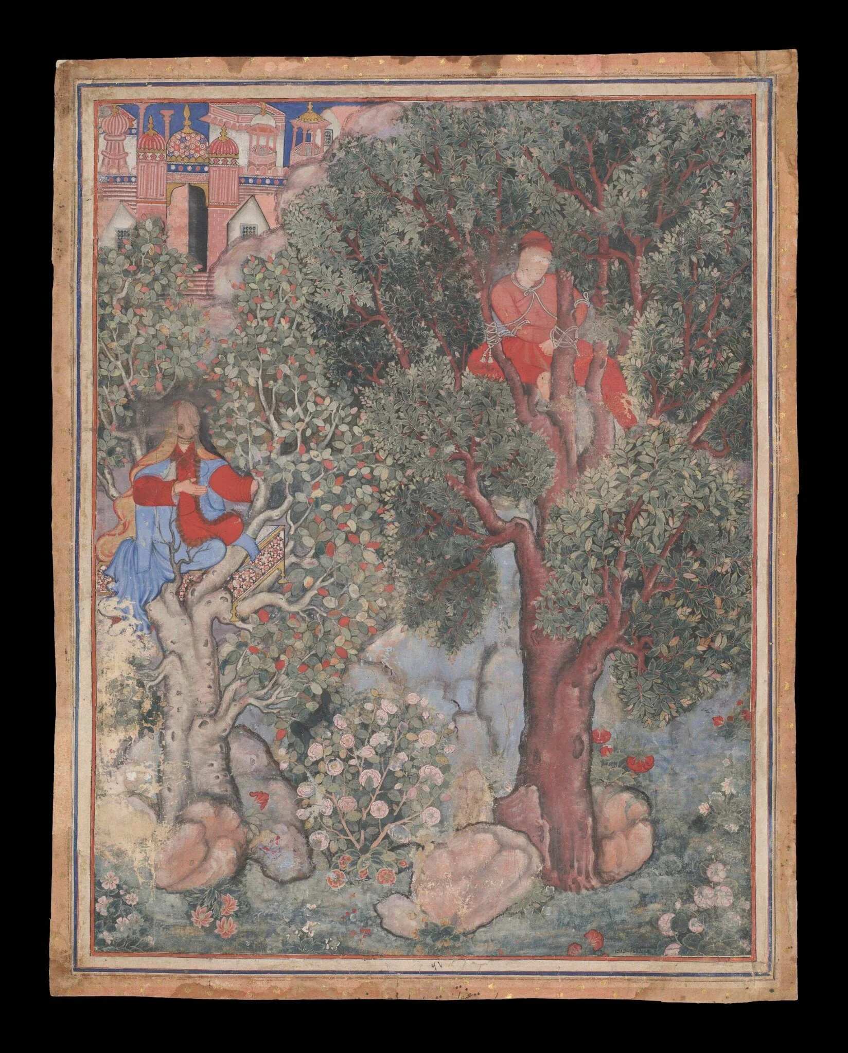 The Witch Anqarut ties Malik Iraj to a tree