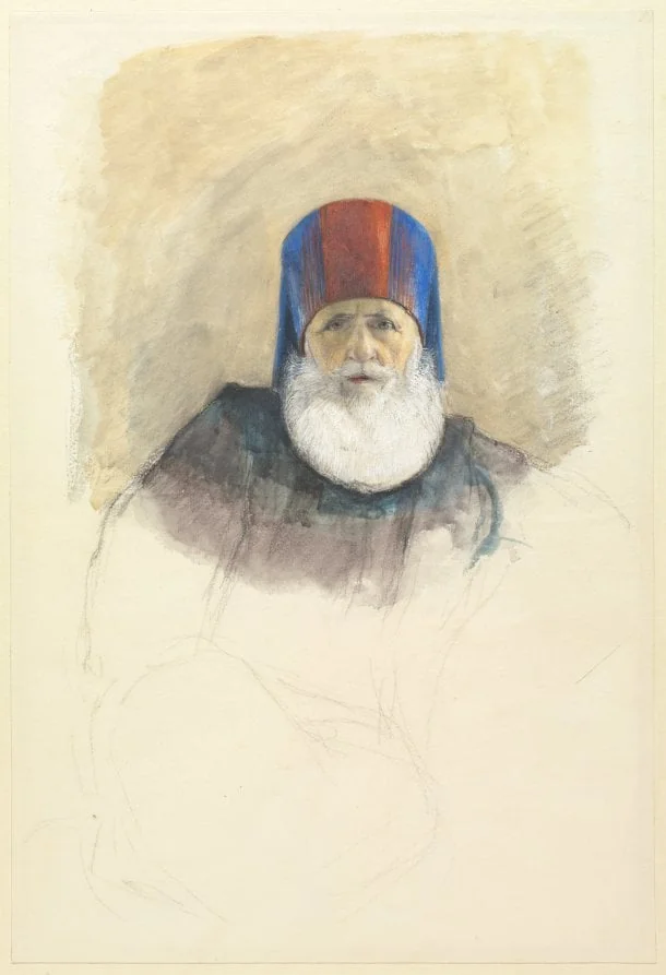 Study for Mehmet Ali Pasha, by John Frederick Lewis, 1844