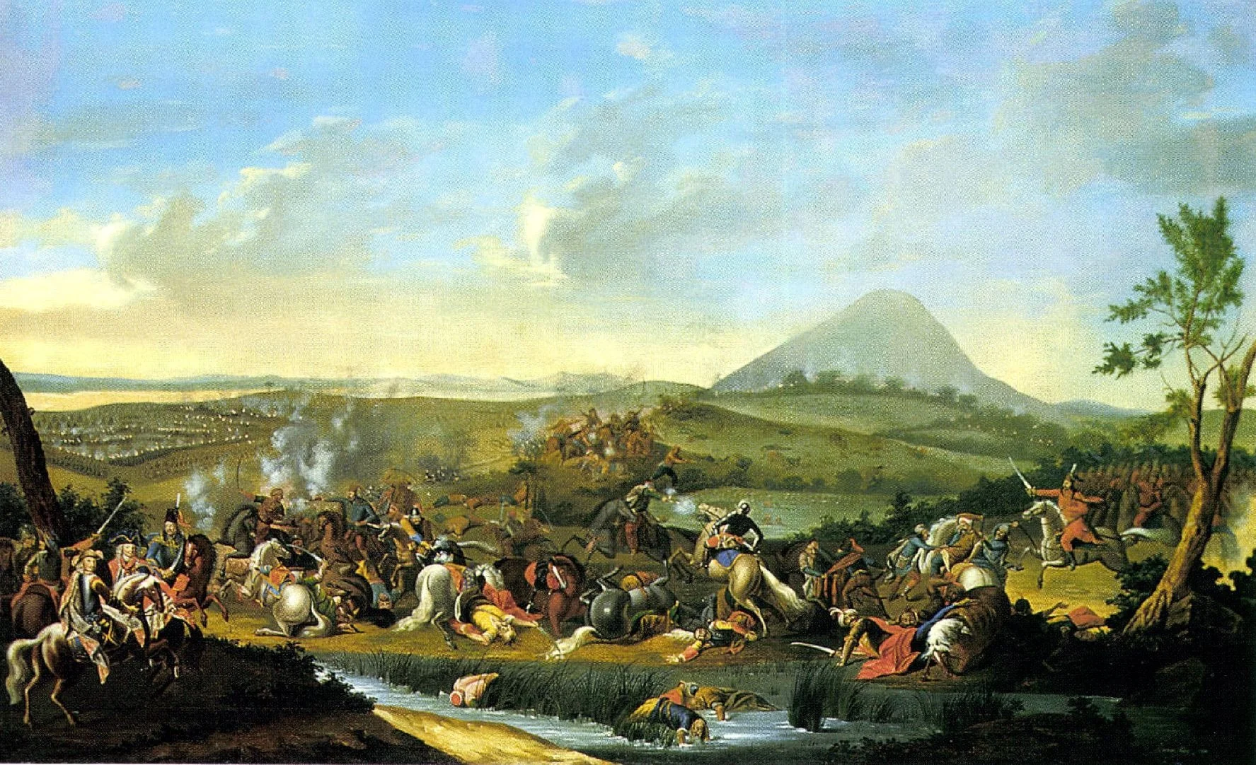 Battle of Mohács in 1687, by József Borsos, oil, 1837