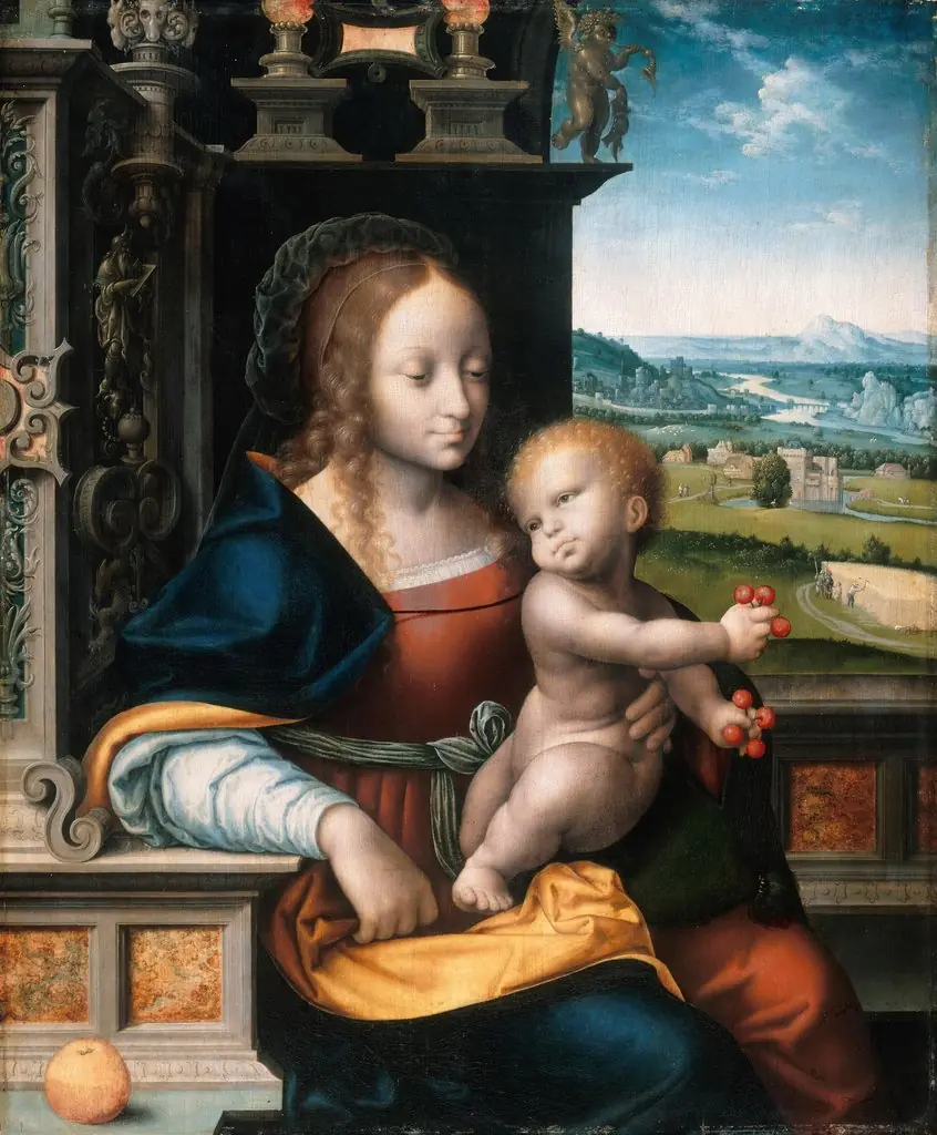 Madonna and Child, Madonna with the cherries