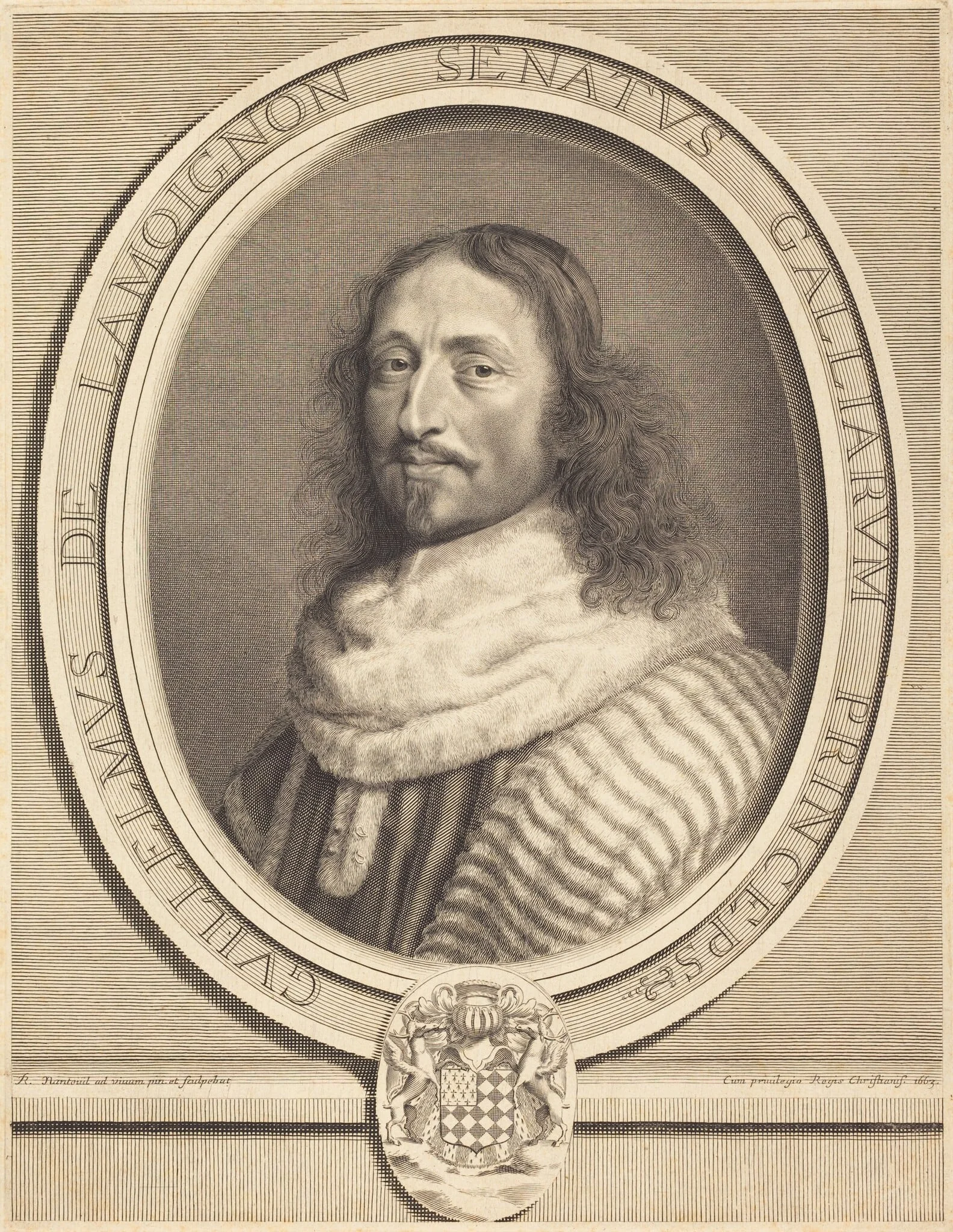 Guillaume de Lamoignon, by Robert Nanteuil, ink, 1663