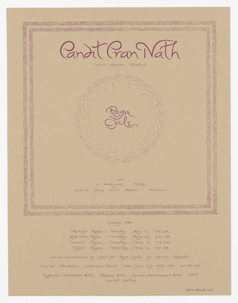 Untitled, by Marian Zazeela, ink, 1984