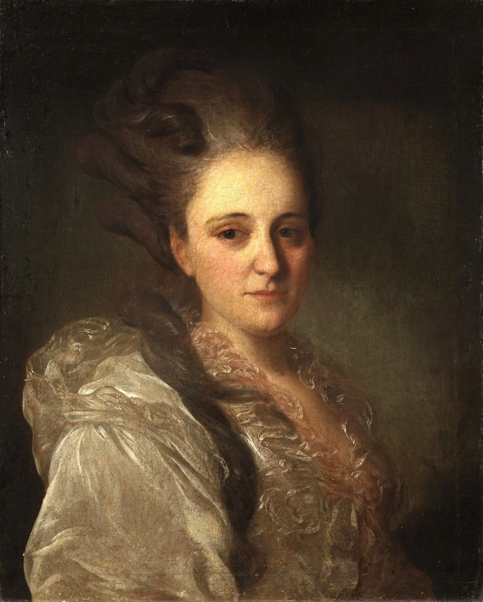 Porträt des Varvara Obreskova (c.1745-1815), by Fyodor Rokotov, oil, 1789
