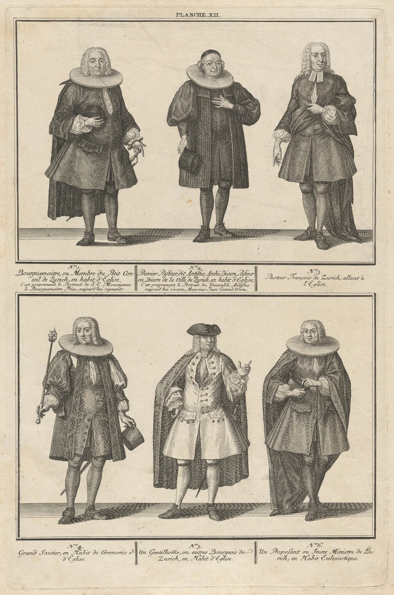 Costumes of the Men of the Reformed Church, by David Herrliberger, ink, 1751