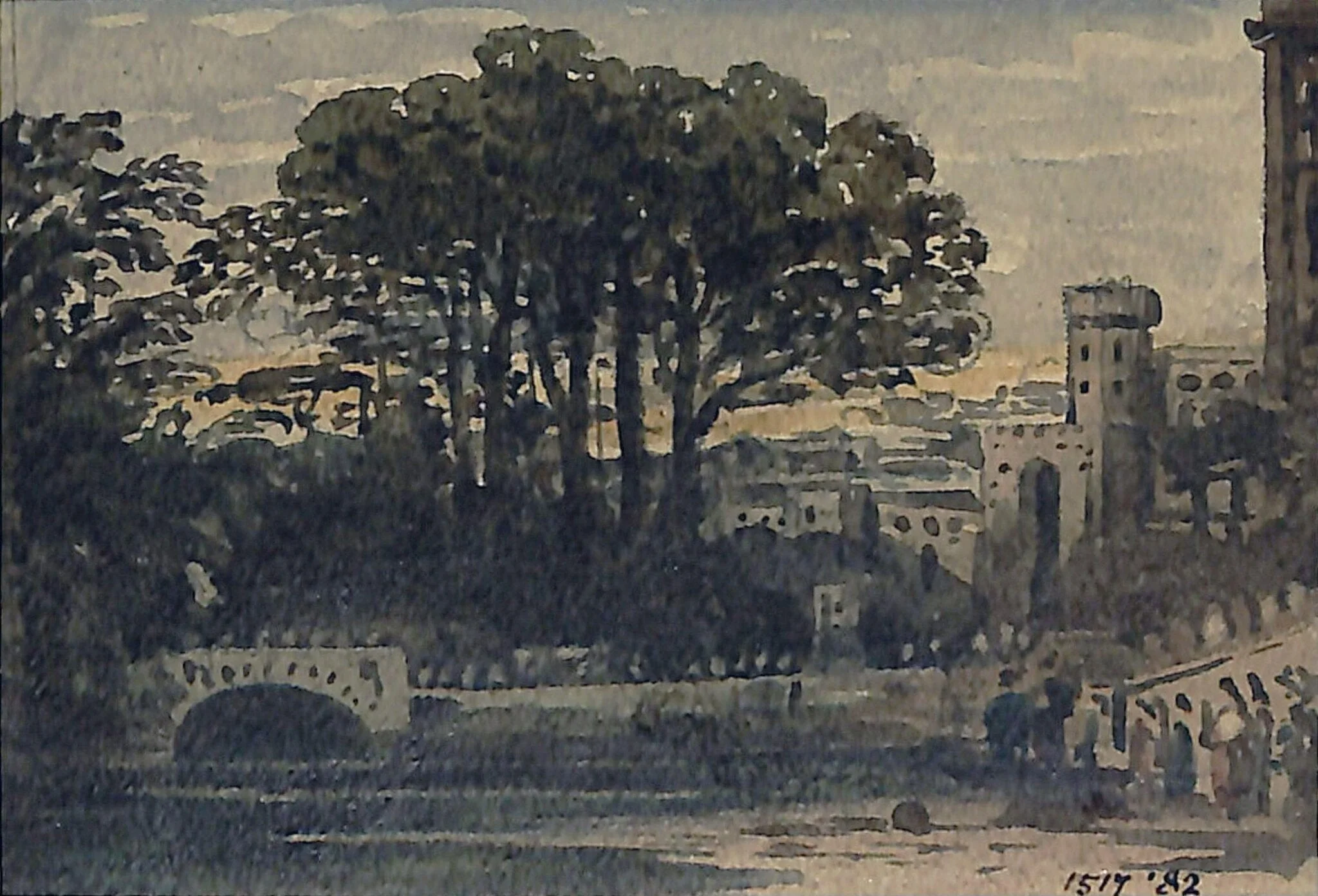 The Burial of Saul, by John Varley, watercolor, 1800