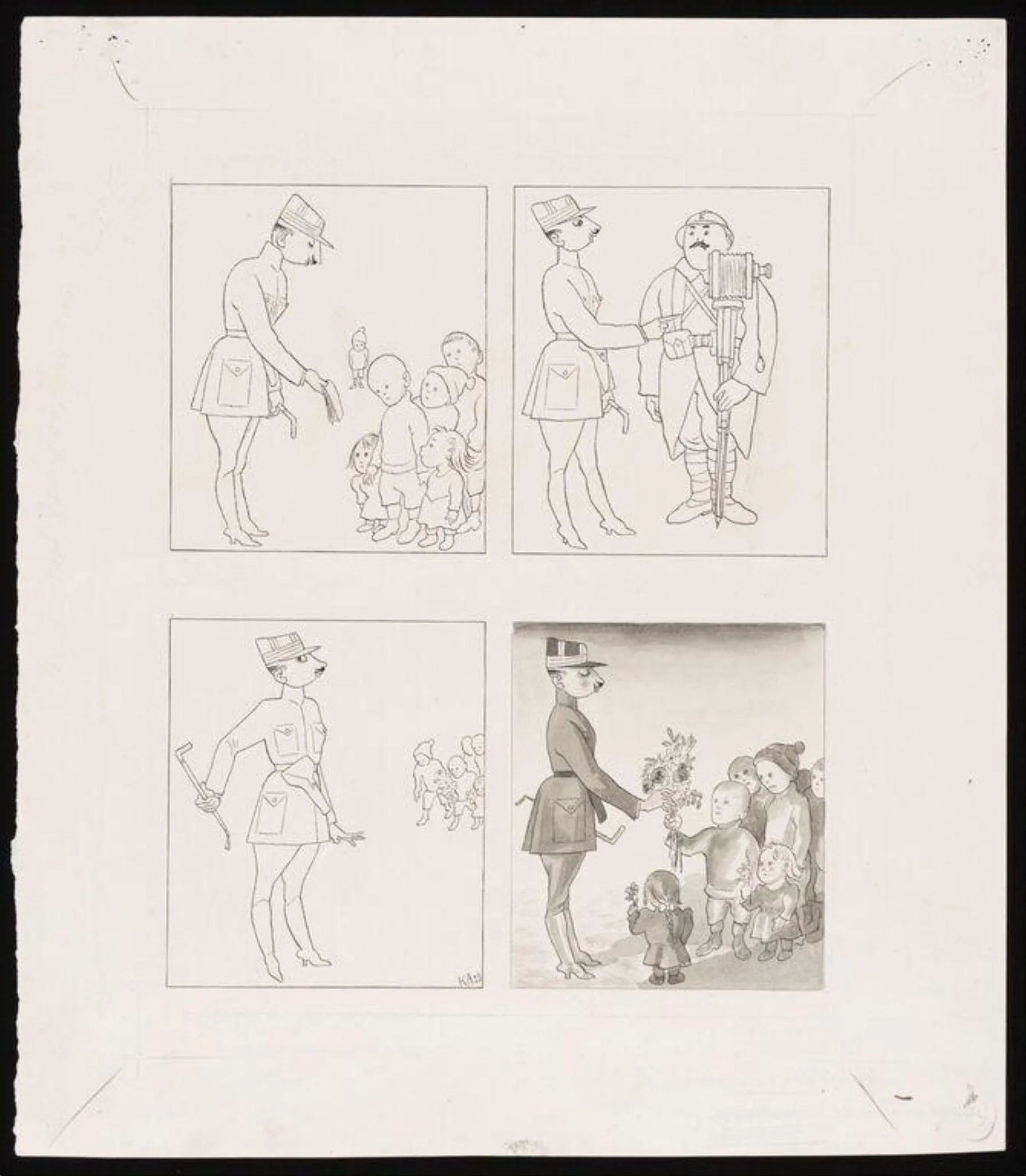 Auslandspropaganda der Franzosen am Rhein, by Karl Arnold, 1923