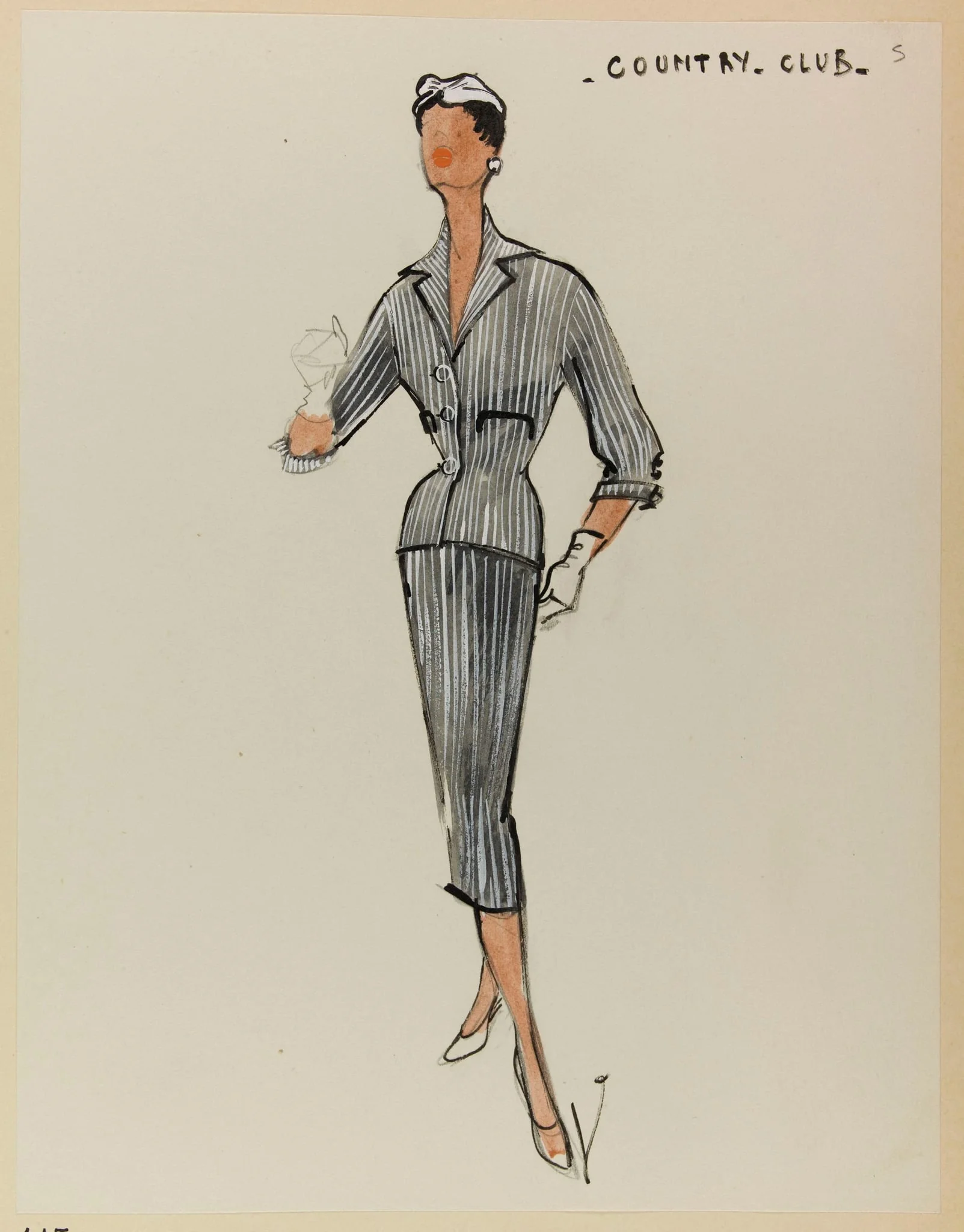 Country club, by Marie-Louise Carven, 1953