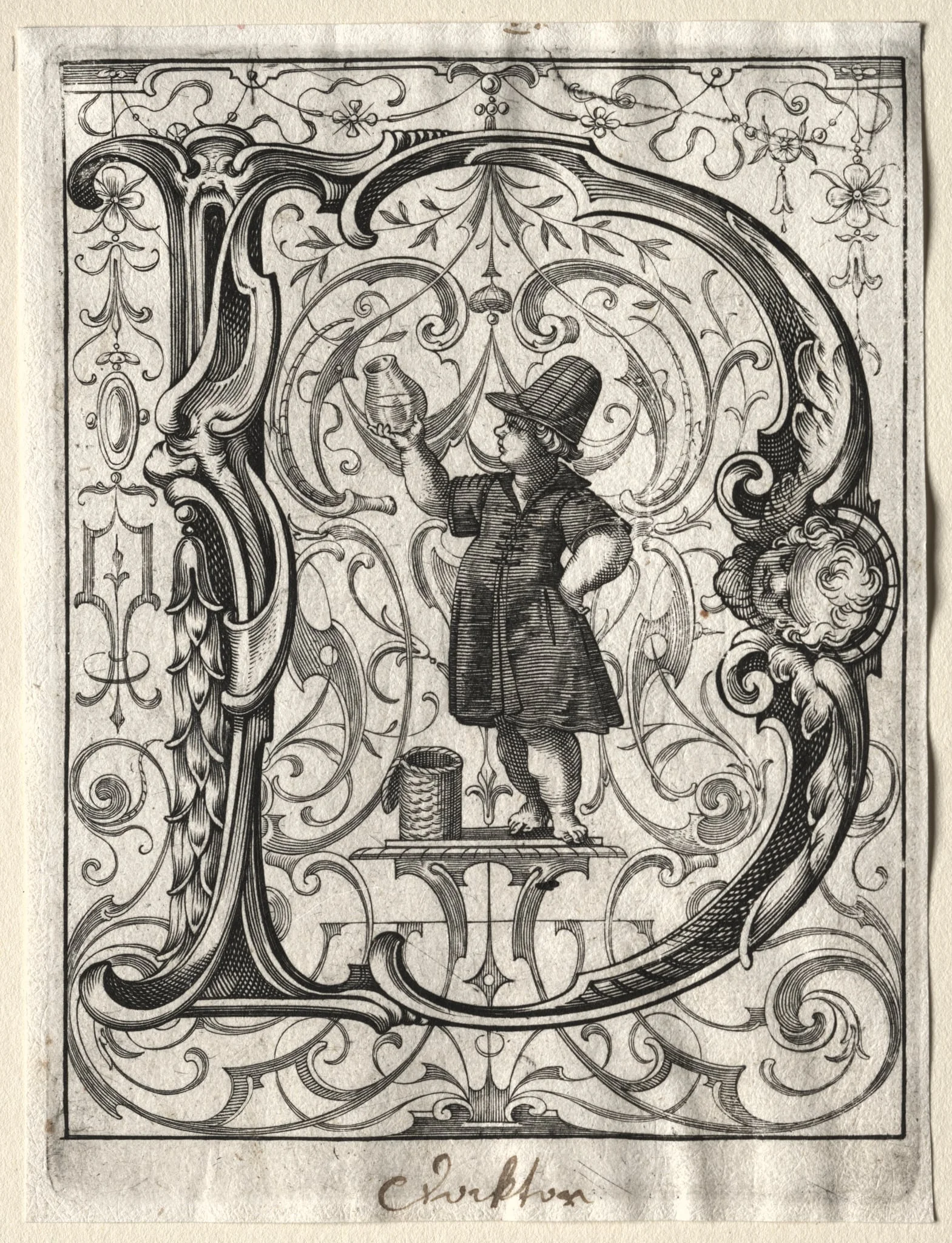 New ABC Booklet:  D, by Lucas Kilian, 1627