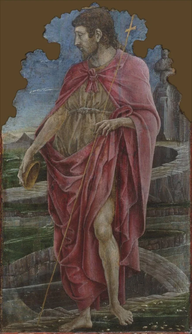Saint John the Baptist, by Cosimo Tura, tempera, 1474