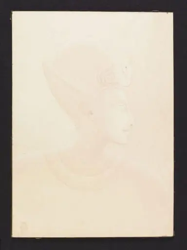 Head of Menmare Seti I: copy of a low relief in the Great Temple of Seti I, Abydos