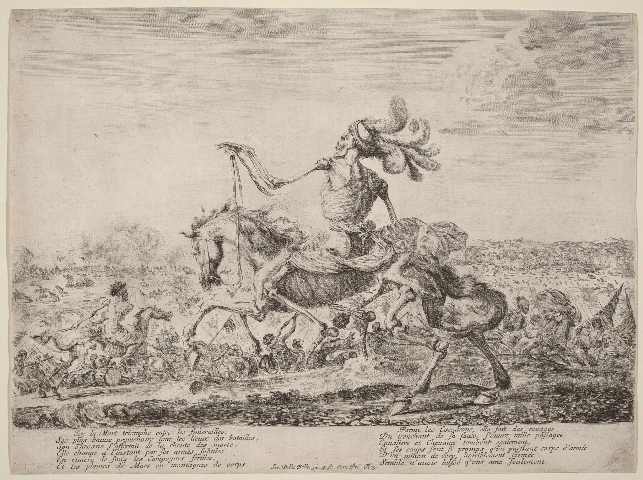 La Mort sur un champ de bataille [Death on a Battlefield], by Stefano Della Bella, ink, 1648