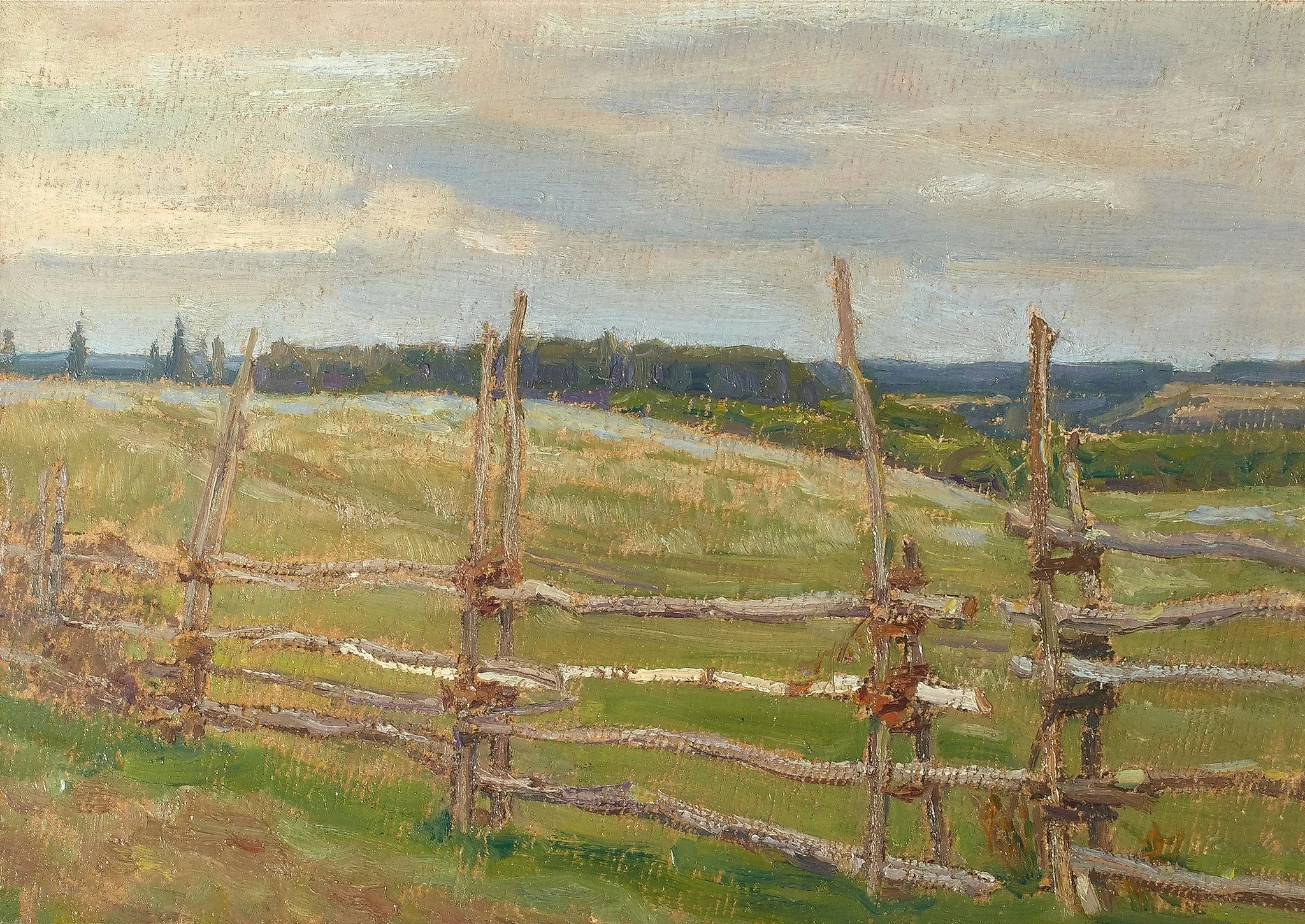Demyanovo. Twilight in the field, by Apollinary Vasnetsov, oil, 1904