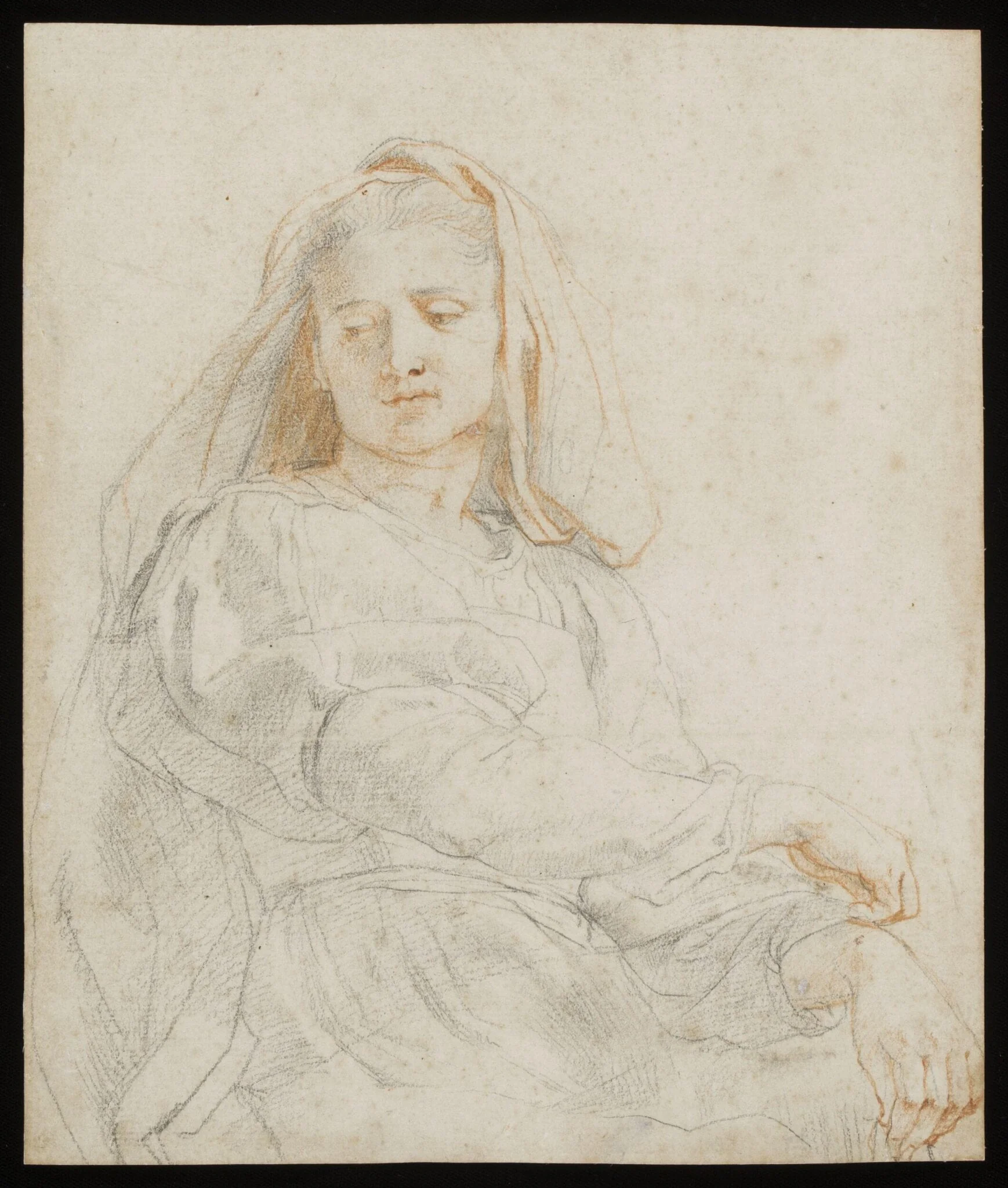 Study of a seated woman (The Virgin)