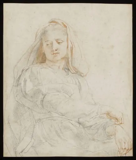 Study of a seated woman (The Virgin)