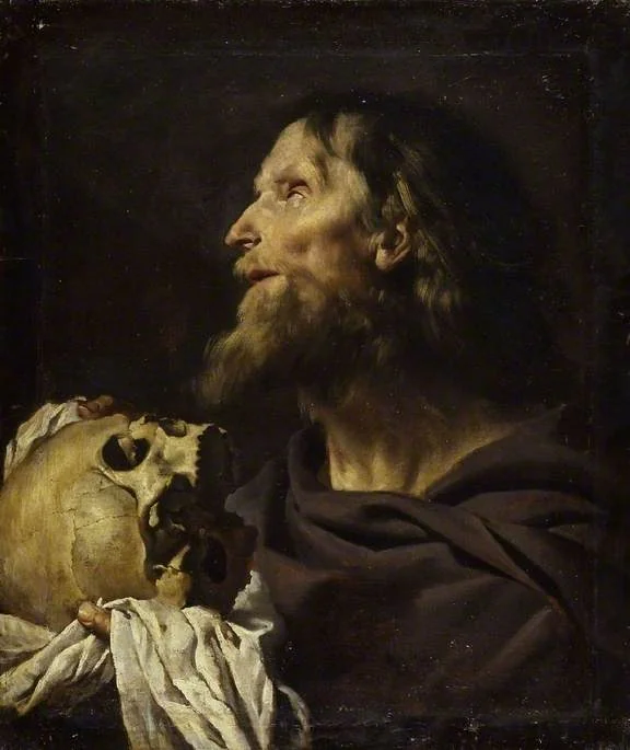 A hermit, by Federiko Benković, oil, 1725