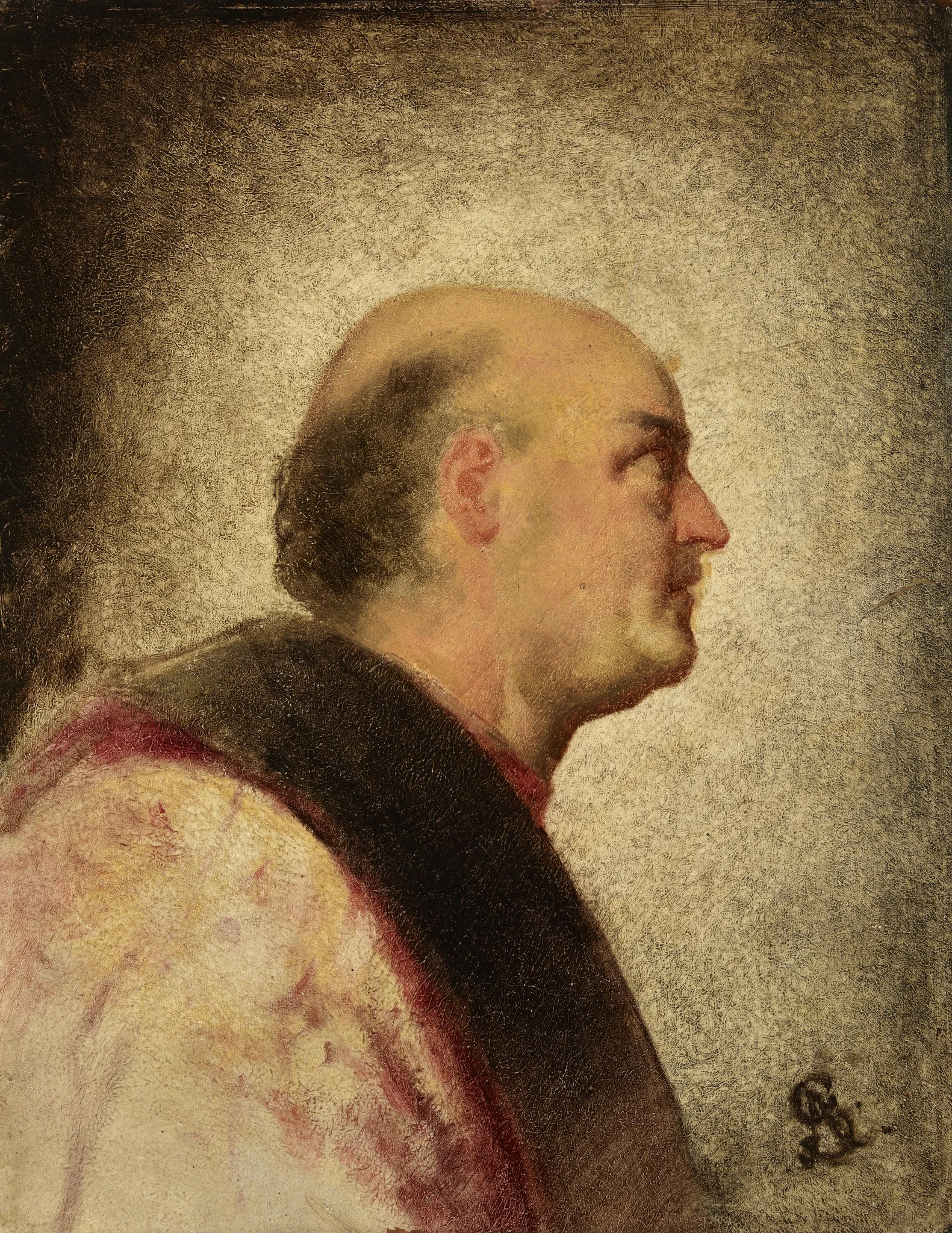 Venetian Dignitary – Copy of a fragment of the painting "The Fisherman Presenting the Ring to Doge Gradenigo" by Paris Bordone, by Artur Grottger, unspecified, 1864