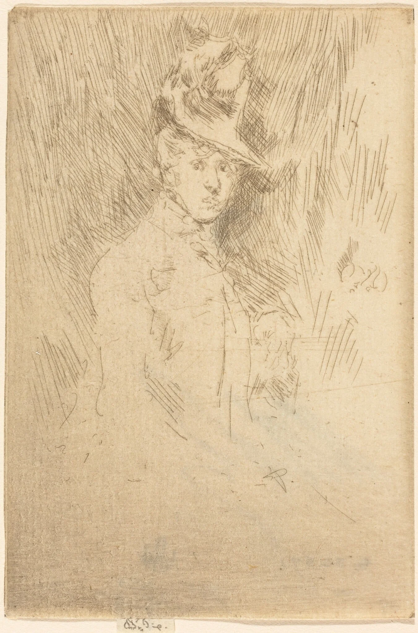 The Little Hat, by James McNeill Whistler, ink, 1868