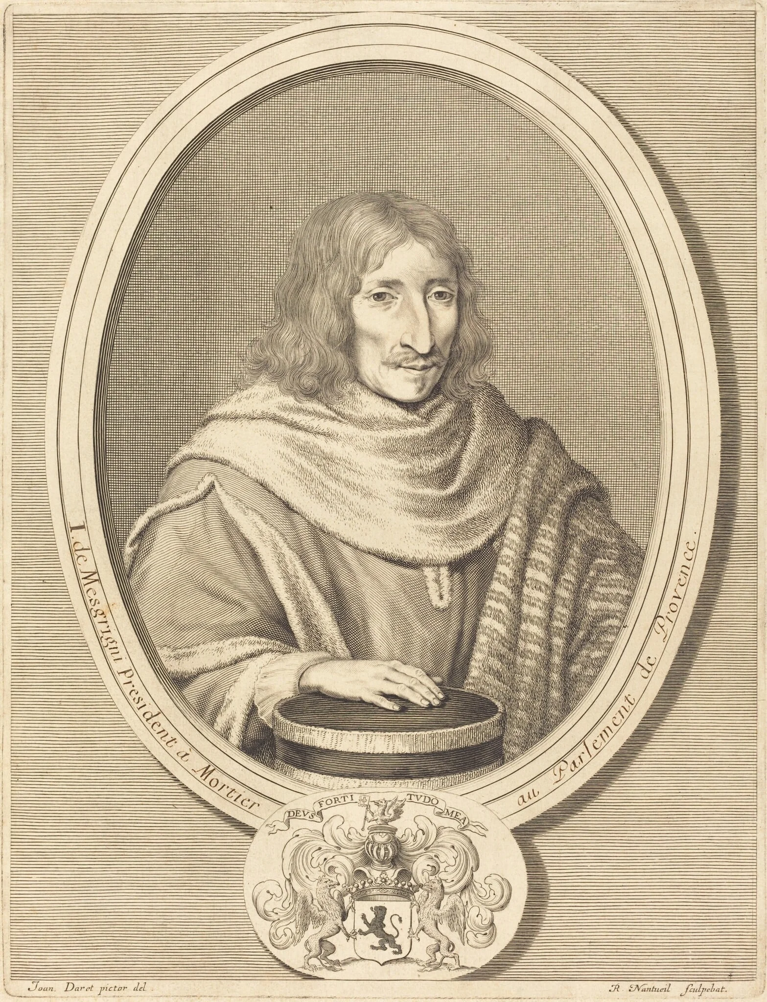 Jean de Mesgrigny, by Robert Nanteuil, ink, 1652