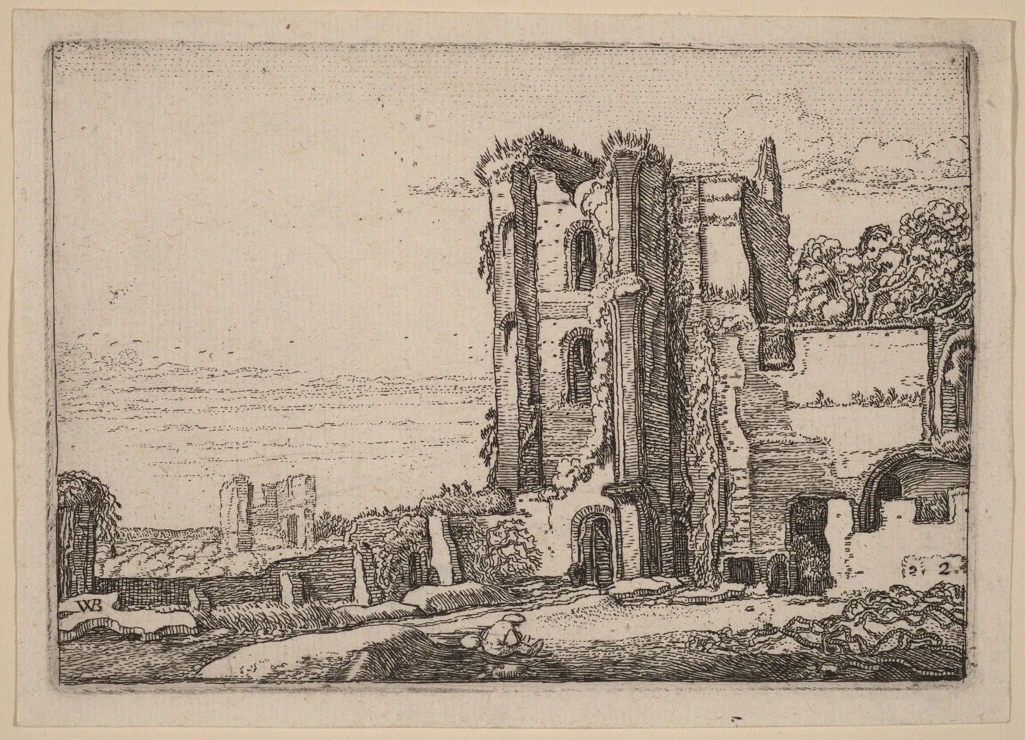 Ruined Tower Right of Center