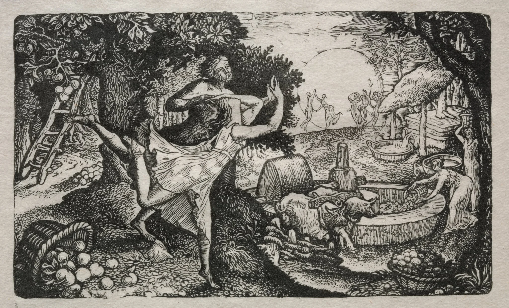 The Cyder Feast:  A Vision of Joy and Thanksgiving, by Edward Calvert, 1829