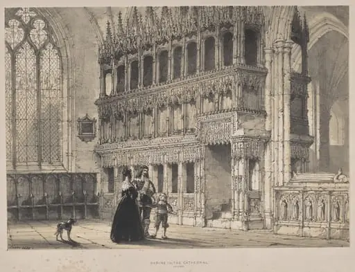 Architecture of the Middle Ages:  Shrine of St. Fridswode, Cathedral, Oxford