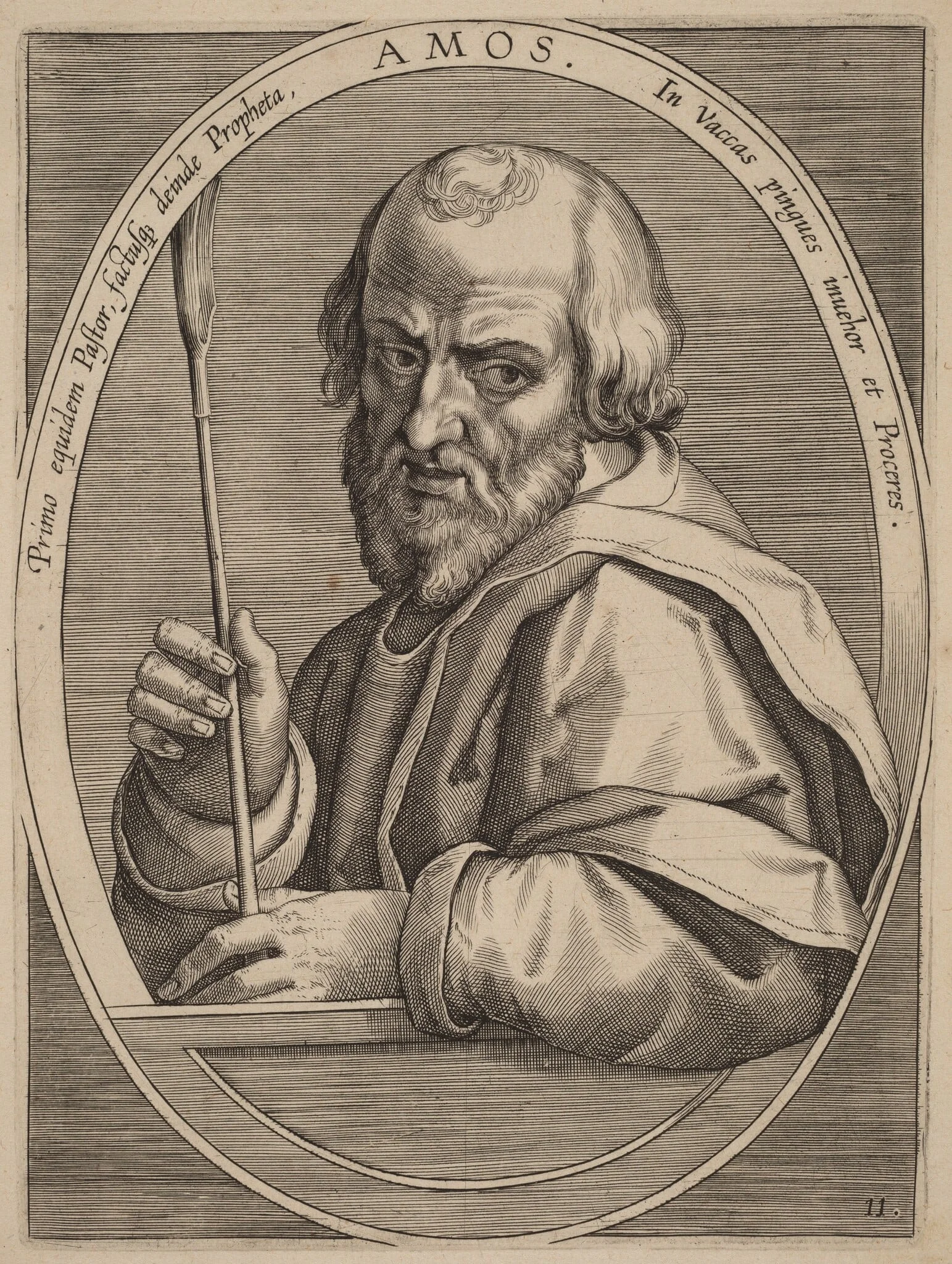 Amos, by Theodor Galle, ink, 1613