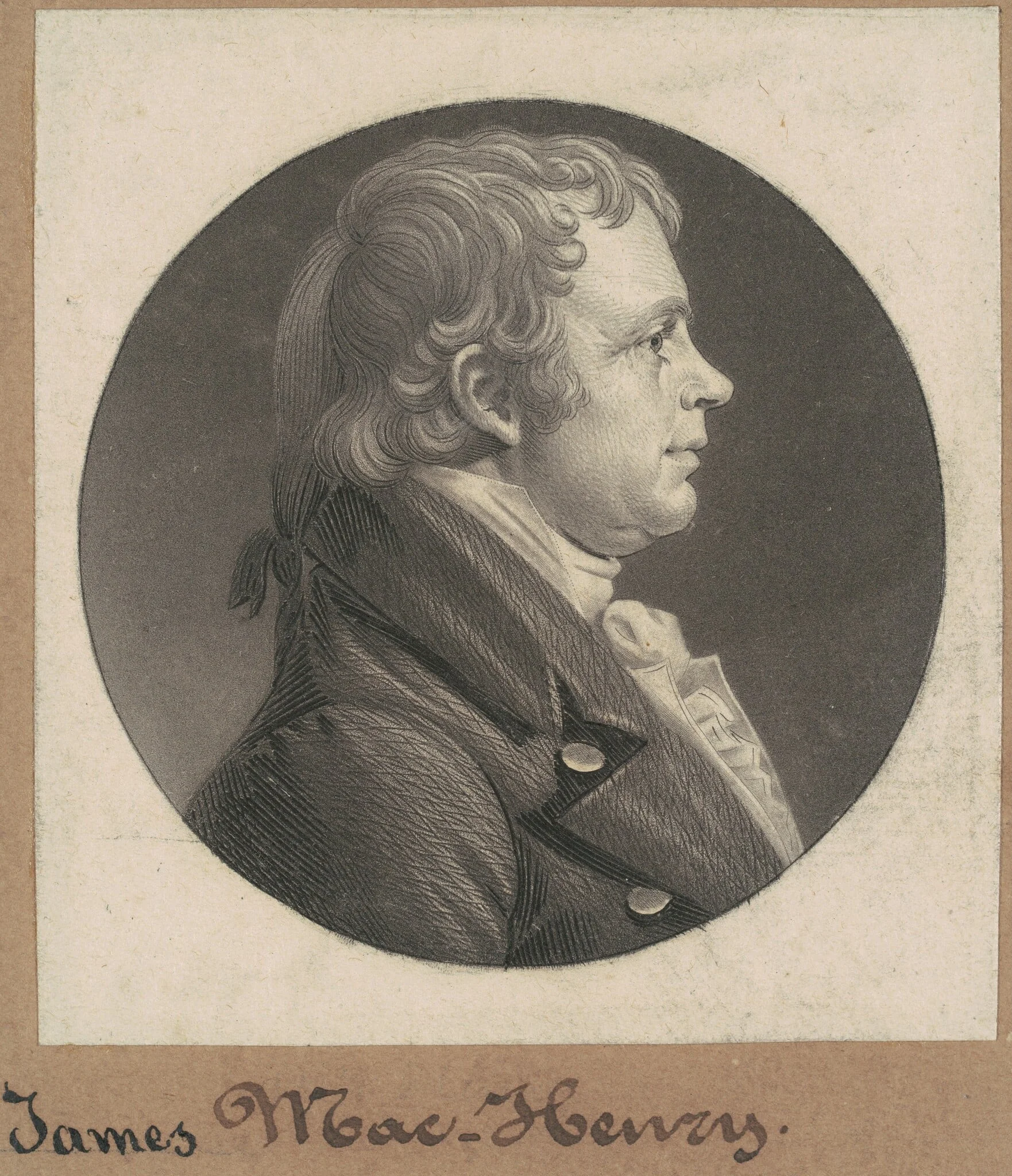 James McHenry, by Charles Balthazar Julien Févret de Saint-Mémin, ink, 1803