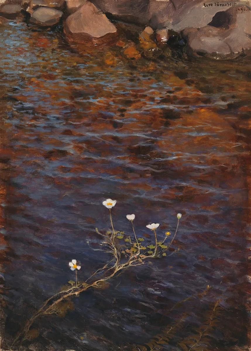 Vesileinikki ja rantakivet, by Eero Järnefelt, unspecified, 1910