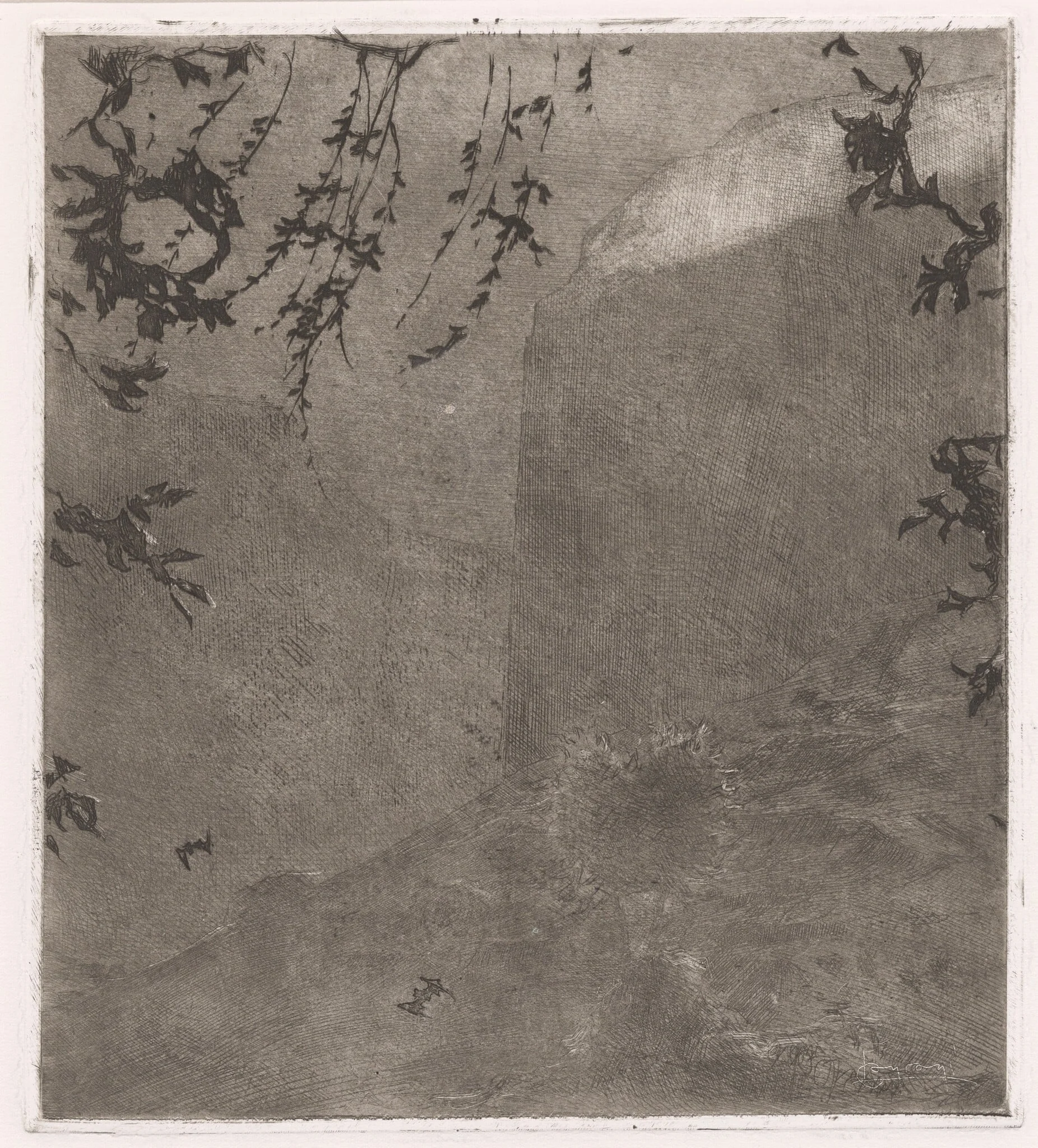 Il calar della notte (Nightfall), by Luigi Conconi, ink, 1902