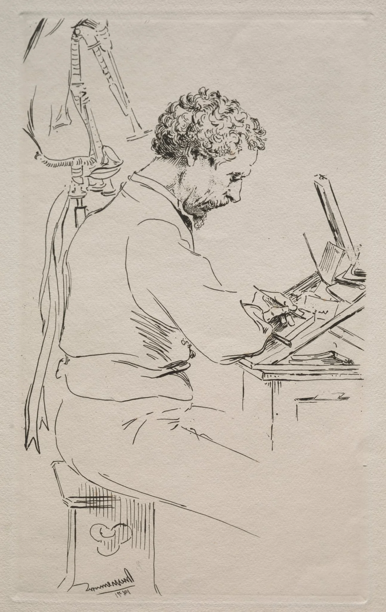 Charles Kean, by Félix Bracquemond, 1871