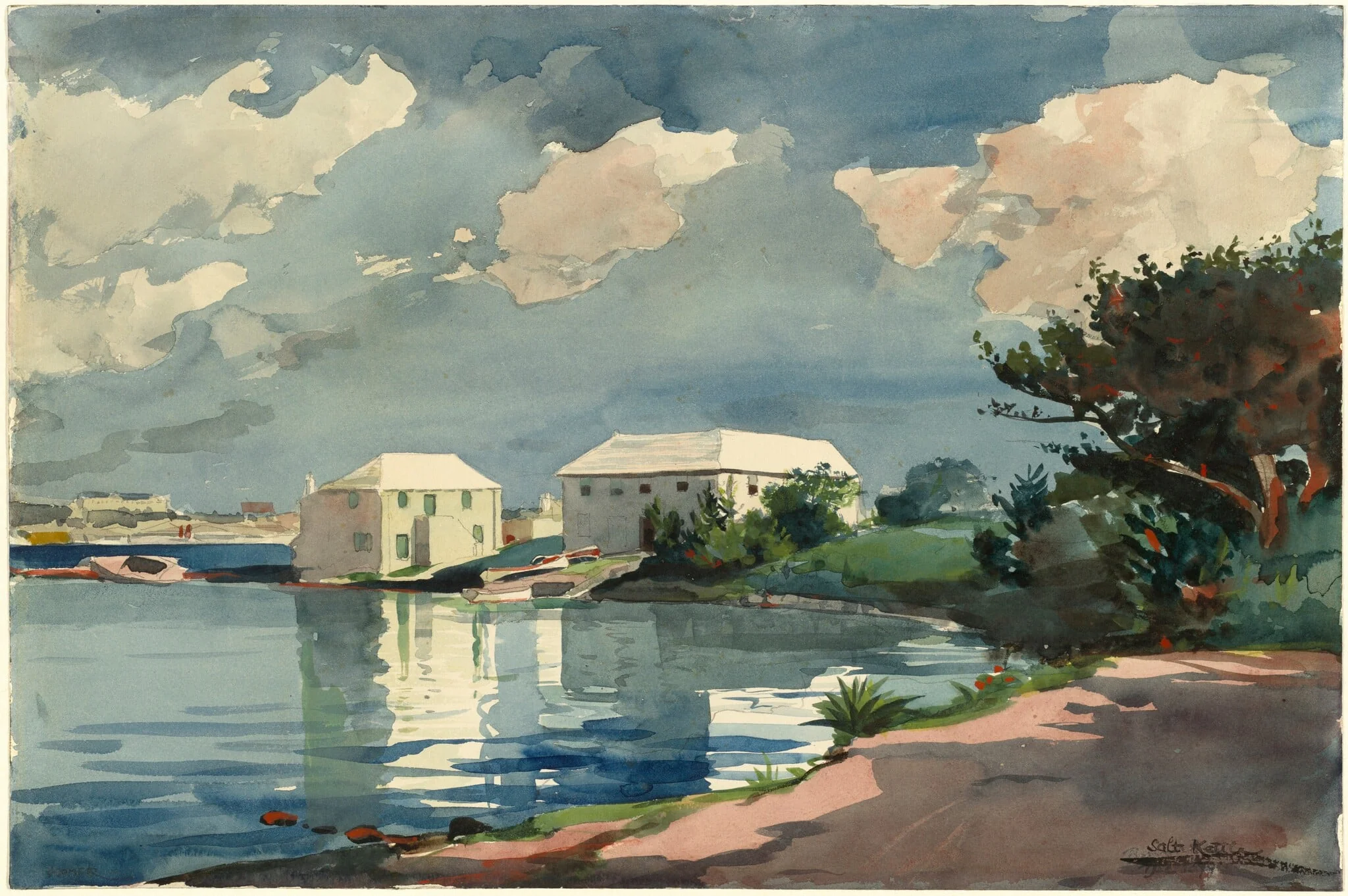 Salt Kettle, Bermuda, by Winslow Homer, graphite, 1899
