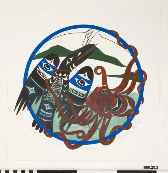 painting, graphics,, by Patrick, mowachaht Amos, paint, 1999