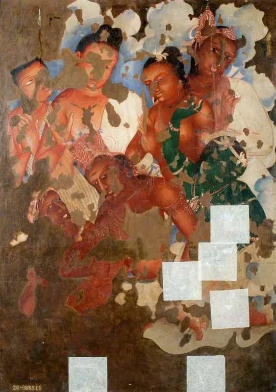 Copy of Painting inside the Caves of Ajanta (cave 2)