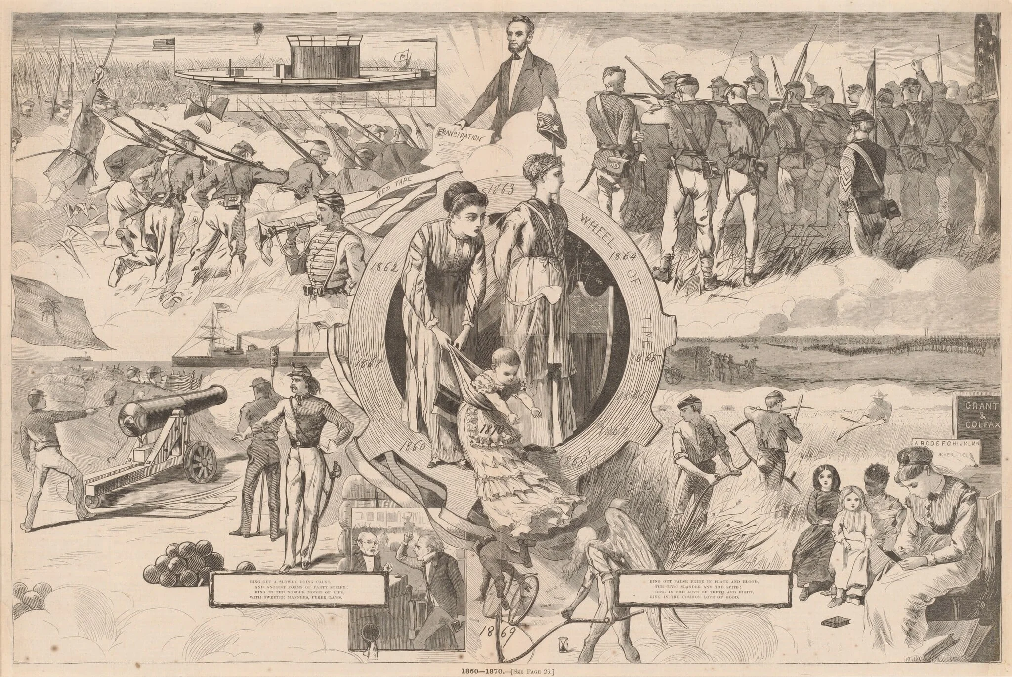 1860-1870, by American 19th Century, ink, 1870