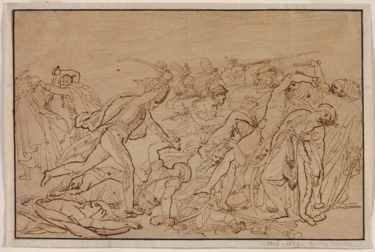Study for "The Revolt of Cairo", by Anne-Louis Girodet, 1810