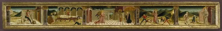 Predella with Annunciation and Scenes from the Lives of Four Saints