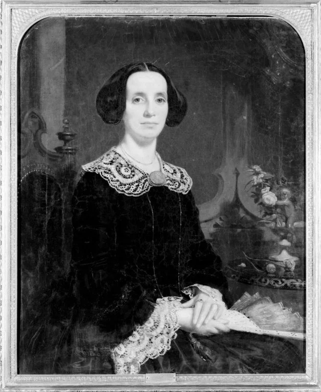 Portrait of a Lady, by Seymour Joseph Guy, oil, 1856