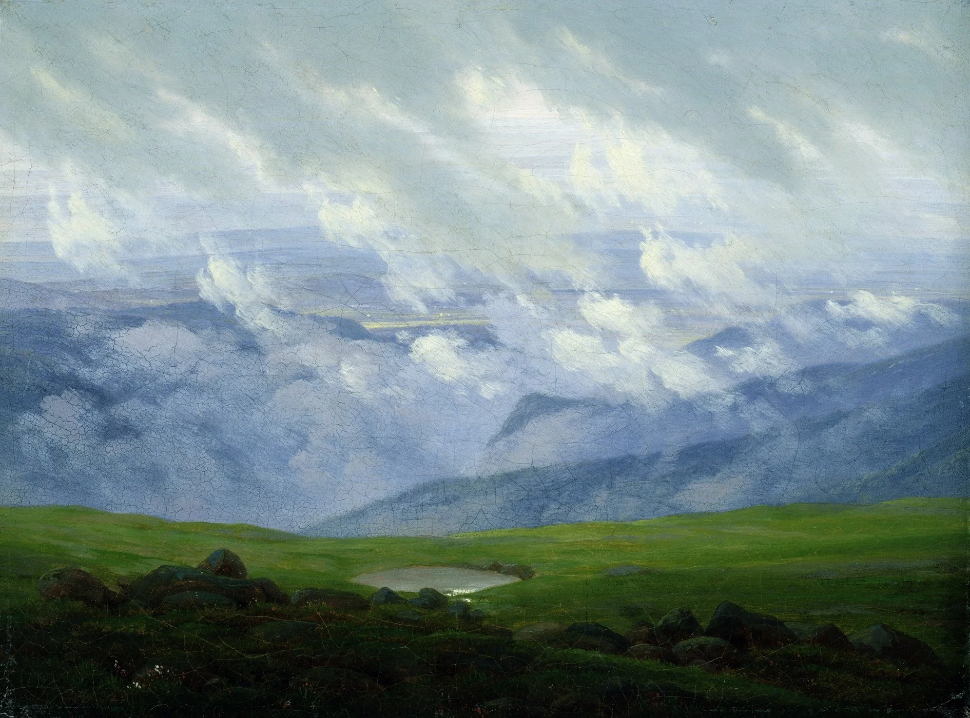 Drifting Clouds, by Caspar David Friedrich, oil, 1820