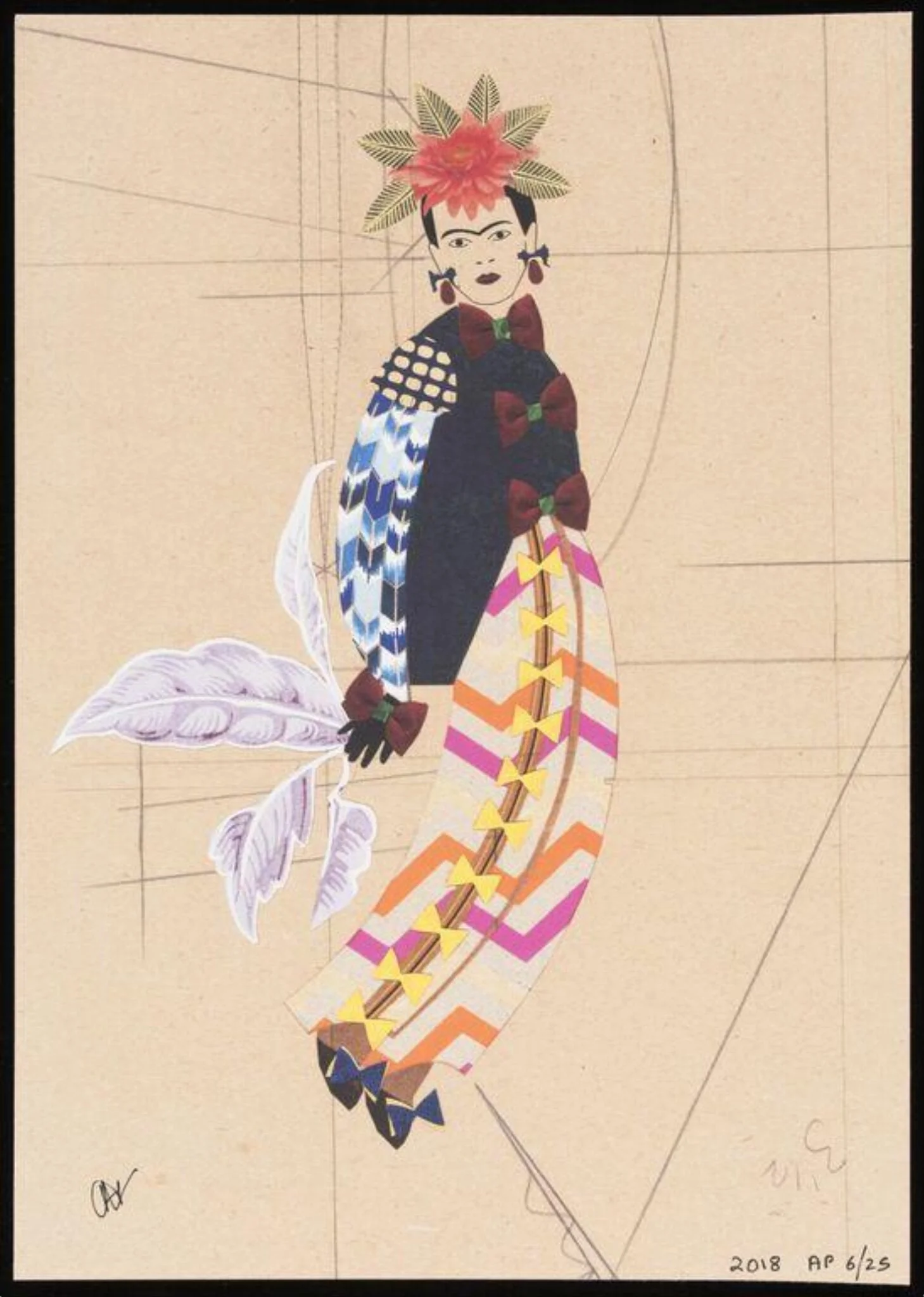 Floral Leaf Print, by Narielwalla, 2018