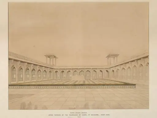Upper terrace of the Mausolum of Akbar, Sikandra.